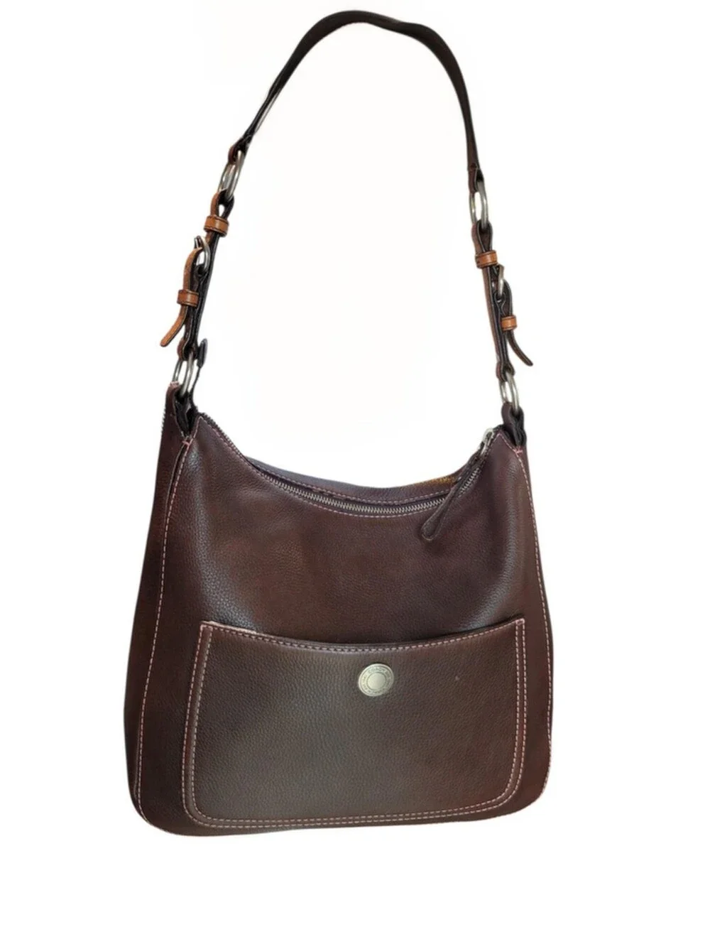 Y2K Coach Chelsea Brown Pebbled Leather Hobo Shoulder Bag Purse